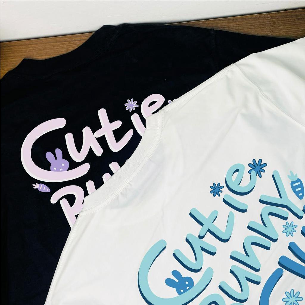 Áo thun CUTIE BUNNY CLUB form rộng unisex nam nữ