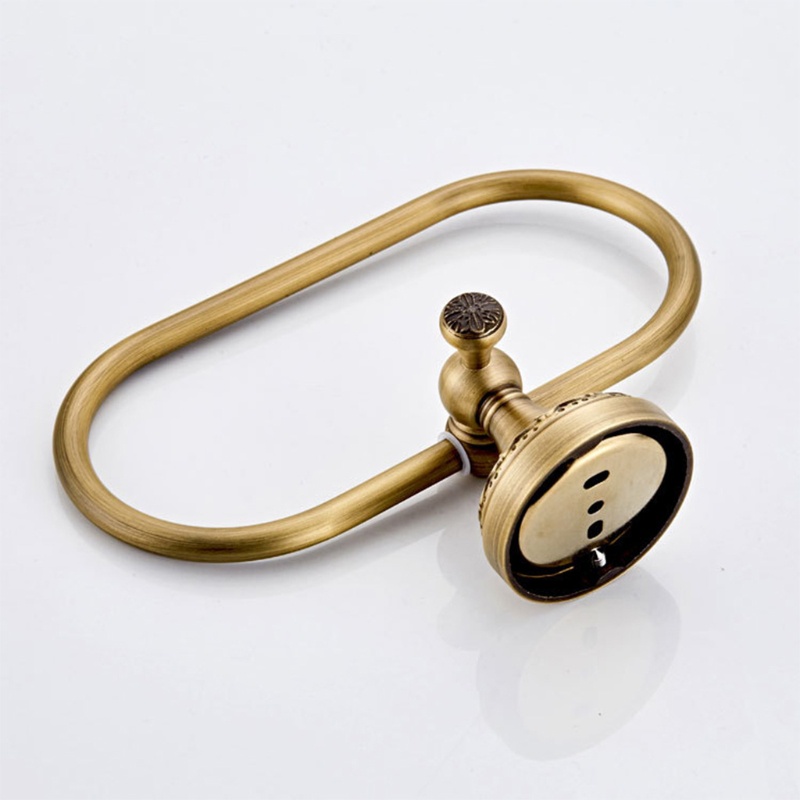 Giá Đỡ Khăn Tắm Hình Oval Bằng Đồng Thau Chịu Lực 5kg