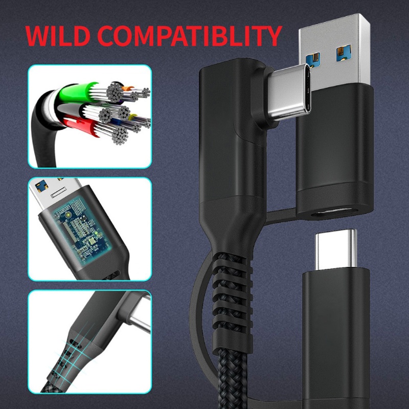 Dây Cáp Sạc USB C Truyền Dữ Liệu Nhanh 2 Trong 1 Cho Kính Thực Tế Ảo Oculus Quest VR