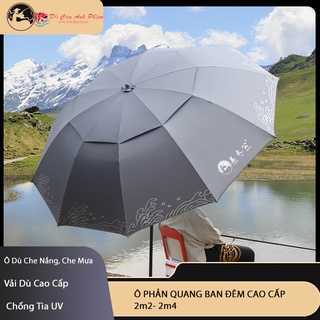 Ô câu cá ô dù che nắng che mưa phản quang ban đêm chất liệu vải dù cao cấp chống tia uv pkt-22