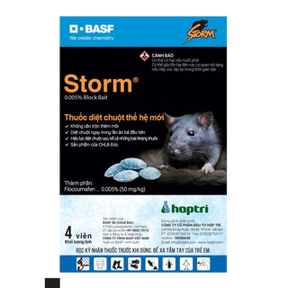 Thuốc diệt chuột Storm 0.005% BB gói 4 viên x 5 gói