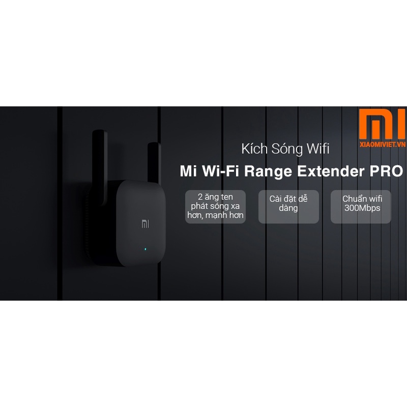 Thiết bị kích sóng Mi Wi-Fi Range Extender Pro - Chuẩn Wifi: IEEE 802.11b/g/n, tốc độ 300 Mbps , Router kích sóng