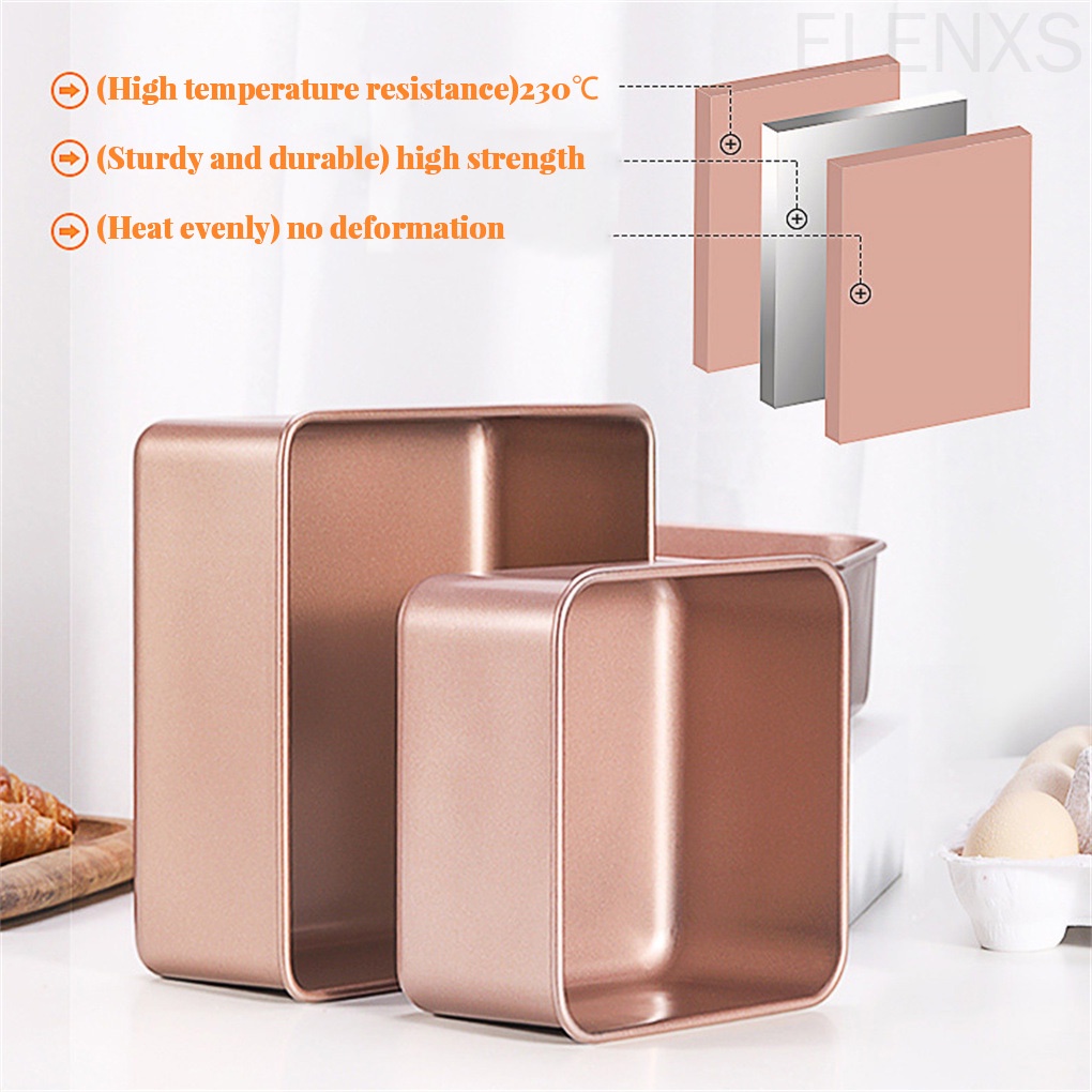 Khuôn nướng bánh hình vuông chống dính cách nhiệt tiện dụng cho nhà bếp DIY