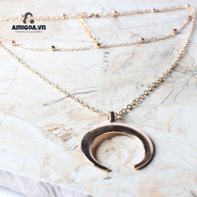 Vòng cổ Hai Lớp Mạ Vàng Thời Trang Dành Cho Nữ