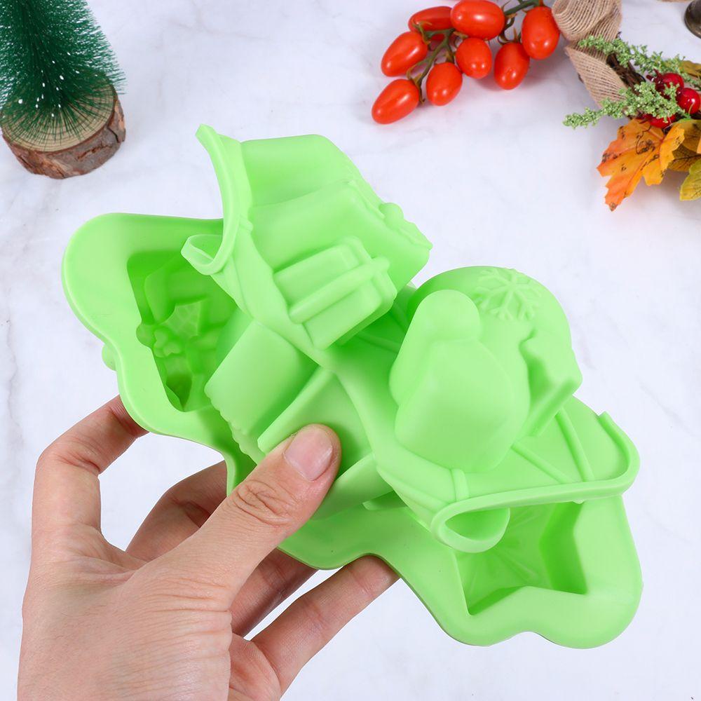 Khuôn Làm Bánh Kẹo Socola Bằng Sáp Đúc Đúc Họa Tiết Giáng Sinh