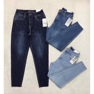 Quần jeans nữ baggy cắt lai ba màu mơ