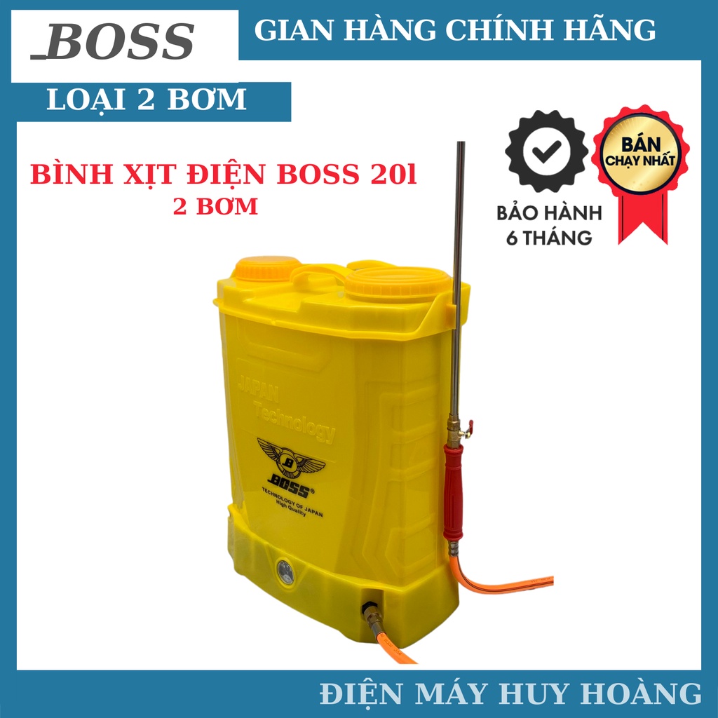 Bình xịt điện phun thuốc khử trùng loại 20l BOSS NHẬT- bảo hành 6 tháng