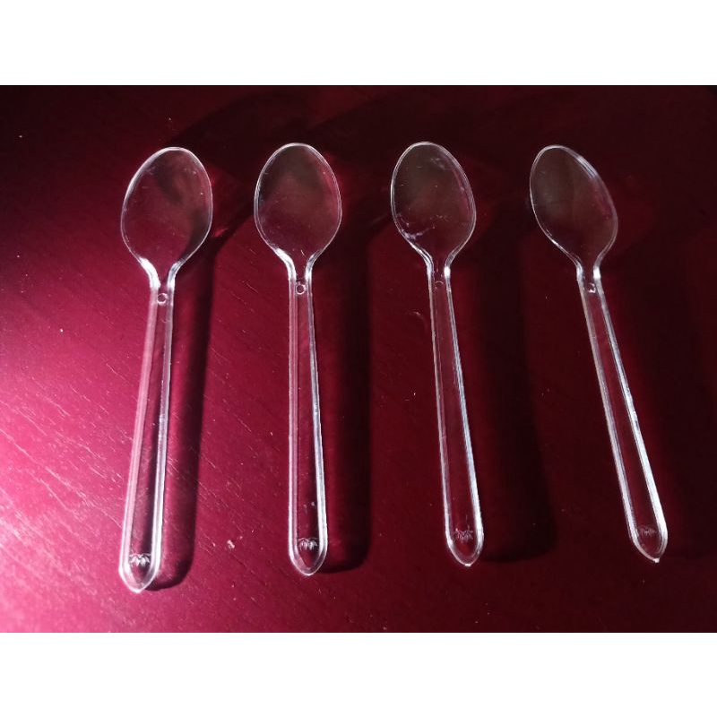 Muỗng nhựa trong 12cm*2.5cm