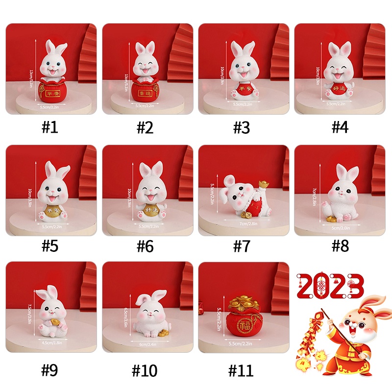 Phụ Kiện Trang Trí Để Bàn Hình Thỏ Con Bằng Nhựa Dễ Thương Xinh Xắn