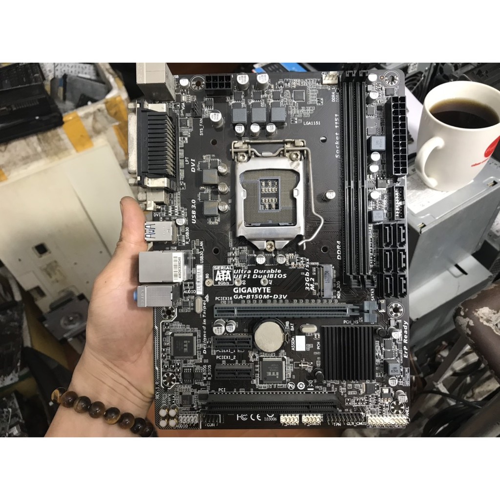 bo mạch chủ máy tính Giga B150M D3V 2 khe ram ddr4 socket 1151 v1 mainboard Main Gigabyte PC B150 rev 1.0