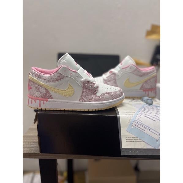 (ẢNH THẬT 1.1).❇️rẻ vô địch❇️ Jordan low hồng kem chảy , Kèm box bill đầy đủ