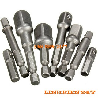 Bộ 8 Đầu Lục Giác Mở Rộng- 8 Đầu Chuyển Vặn Khẩu Cho Máy Khoan Bắn Vít
