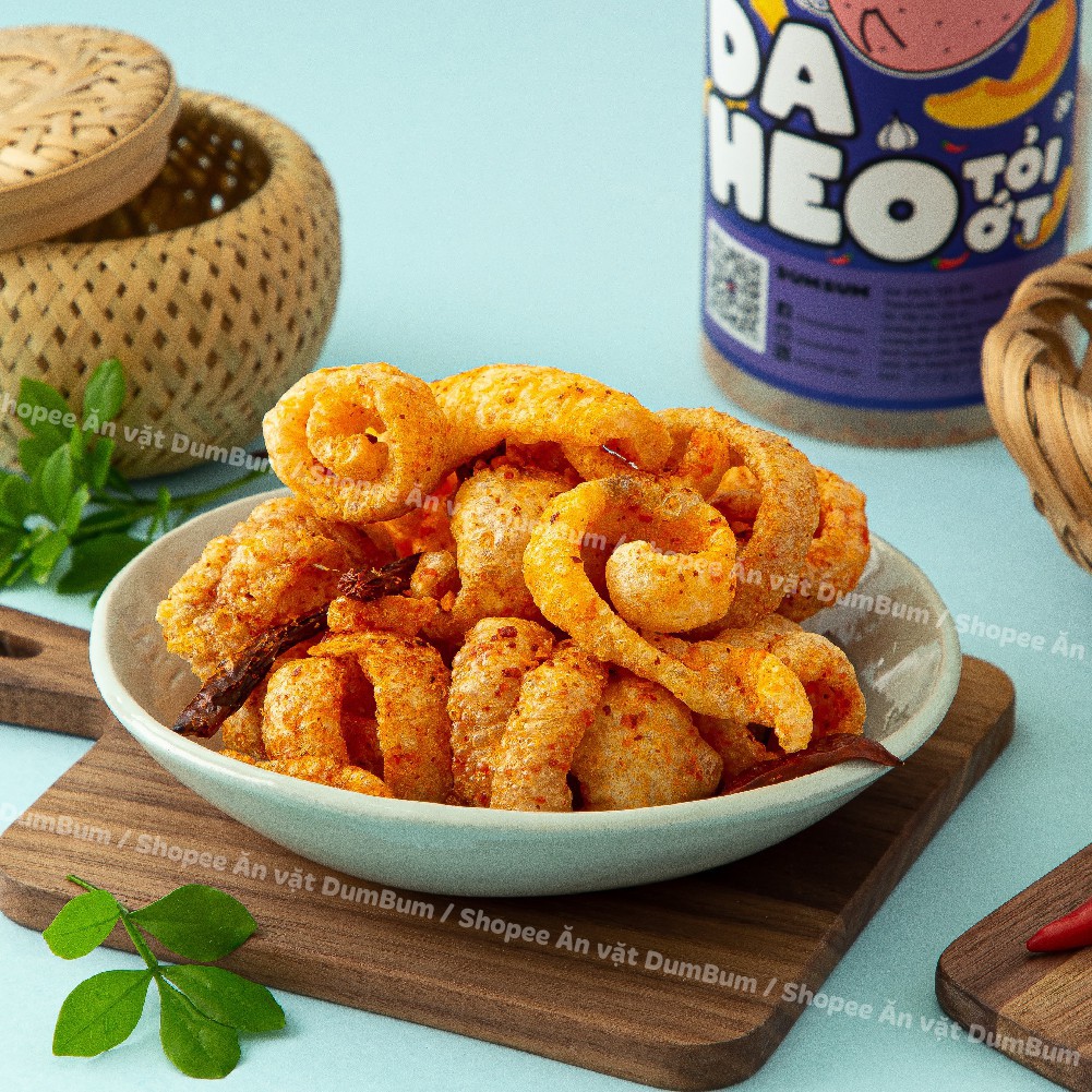 [Mã 77FMCGSALE1 giảm 10% đơn 250K] Da heo tỏi ớt chiên giòn DumBum 150g đồ ăn vặt Sài Gòn vừa ngon vừa rẻ | BigBuy360 - bigbuy360.vn