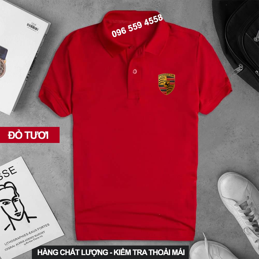 Áo thun Polo Porsche Cao Cấp - Polo có cổ Logo Hãng Xe Ô tô nhiều màu sang trọng, lịch lãm, đẳng cấp, thời trang