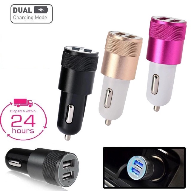 Tẩu sạc oto 2 usb 2.1A &amp; 1A