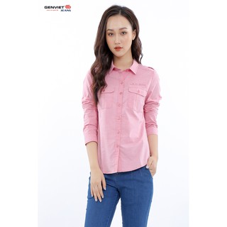 Áo sơ mi thô dài tay Nữ DA124C539 GENVIET