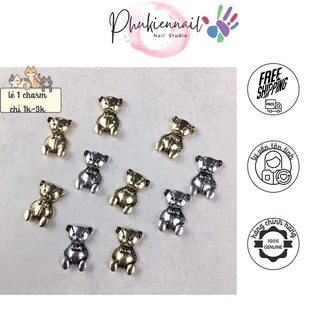 Charm gắn nail con gấu có nơ siêu hot lẻ 1c