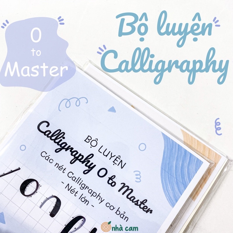 Bộ Luyện Chữ Calligraphy Giấy Caro Nhà Cam
