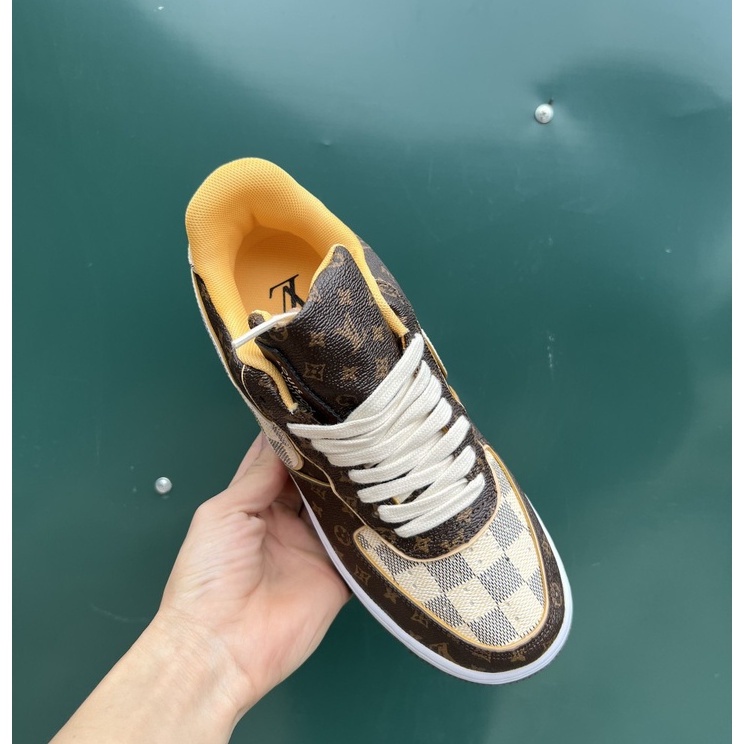 Giày thể thao AF1 LV Nâu  giầy sneaker air force 1 low lv nam nữ bản mới da cao cấp mới nhất 2022