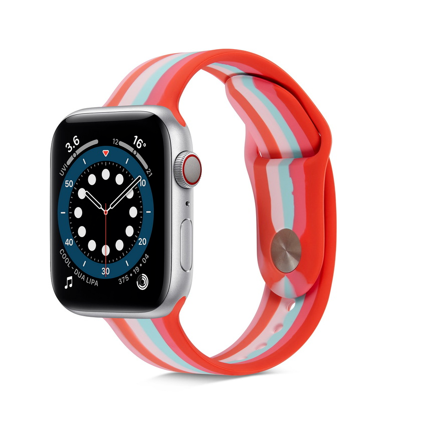 Dây đeo silicone nhiều màu thích hợp cho Watch Series 6 5 4 3 2 1 44mm 40mm 42mm 38mm