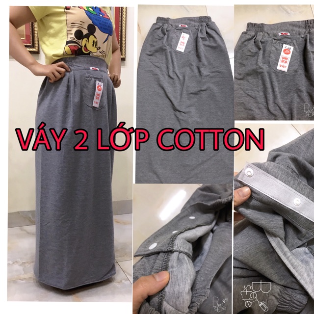 VÁY 2 LỚP COTTON CHỐNG TIA UV CAO CẤP