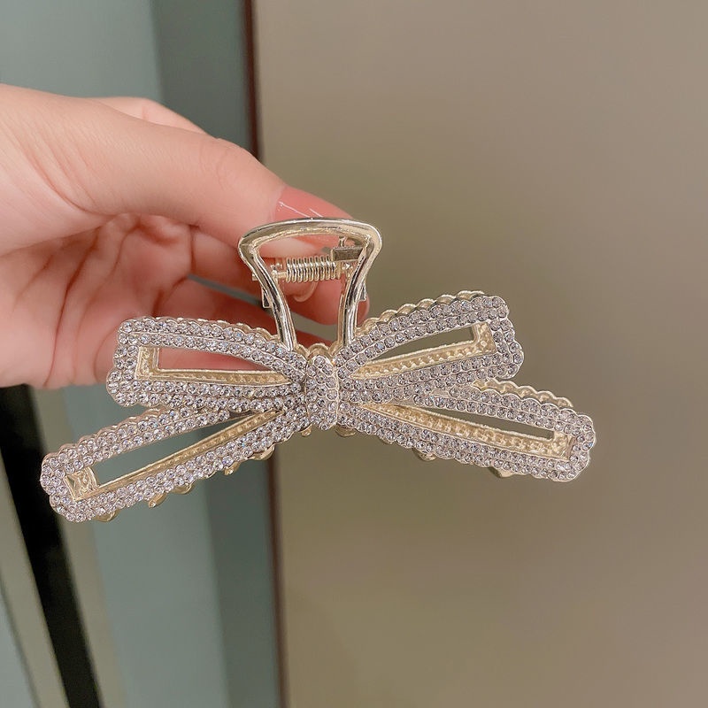 Kẹp Tóc Càng Cua Đính Ngọc Trai Giả Lưng Cao Thời Trang Xuân Hè Cho Nữ