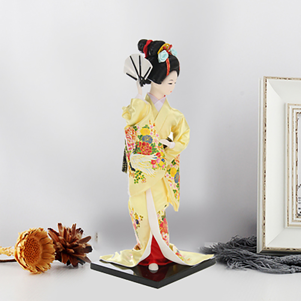 Mô Hình Búp Bê Kabuki Mặc Kimono Phong Cách Retro Nhật Bản Dùng Trang Trí Bàn Làm Việc
