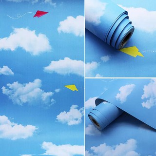 10 mét giấy dán tường tự dán - Họa tiết đám mây