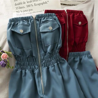 Jumpsuit ống liền quần cá tính