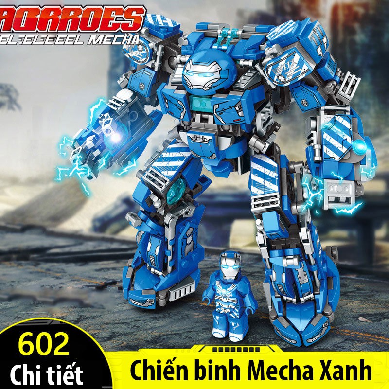 Bộ đồ chơi lắp ghép Kiểu lắp ráp Siêu Robot Metal Mecha với 4 màu lựa chọn  Chất liệu nhựa ABS với hơn 600 chi tiết