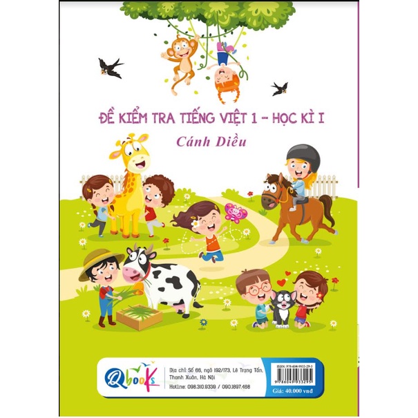 Sách - Đề Kiểm Tra Tiếng Việt 1 (Cánh Diều) - Học Kì 1 (1 quyển)