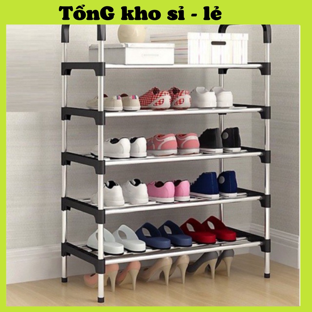 [HÀNG CÓ SẴN ] Kệ Để Giày Dép 5 Tầng Lắp Ghép Thông Minh Bằng Nhựa Và Inox 88233 Tổng Kho Sỉ VP88