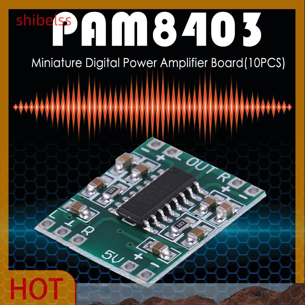 （ʚshibelss）5/10pcs PAM8403 Mini Digital Amplifier Boards 2x3W Power Amplifier Modules