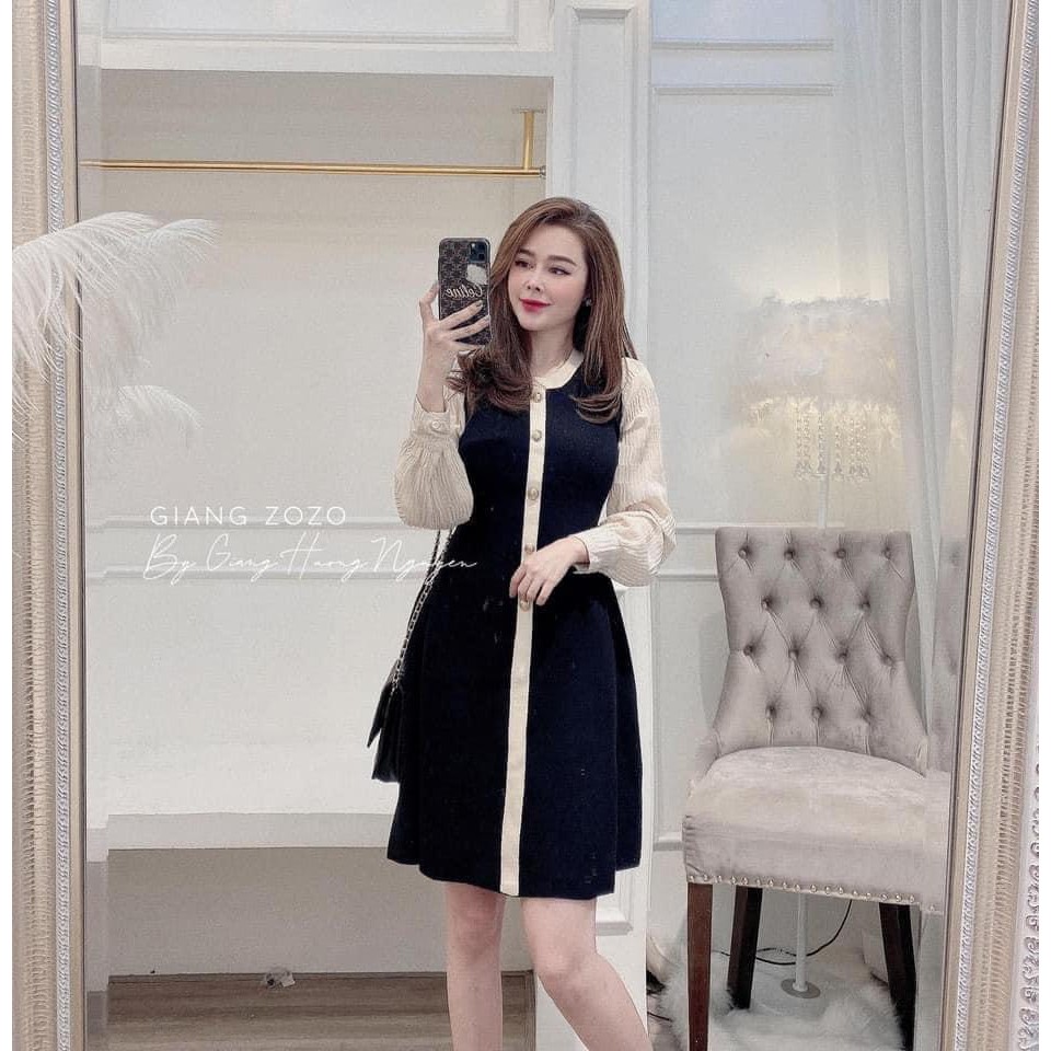 Váy len 💖FREESHIP💖Đầm len dáng suông cúc ngọc  - HÀNG CAO CẤP | BigBuy360 - bigbuy360.vn