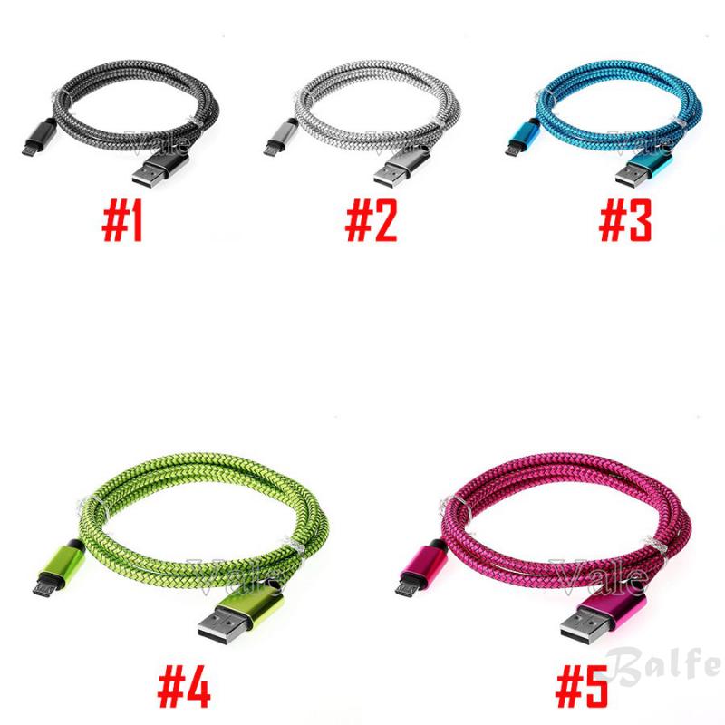 Dây cáp sạc nhanh Micro USB bọc vải dù cho điện thoại Android