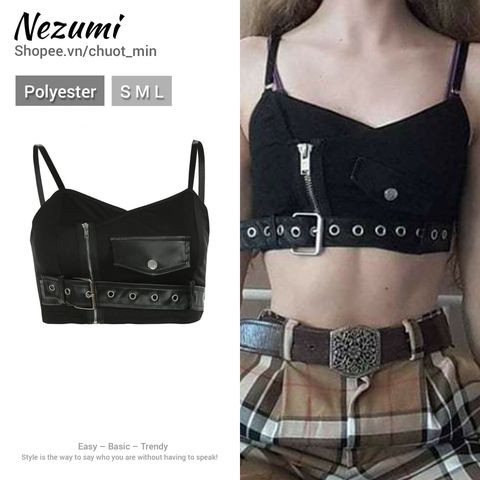 (Sẵn đỏ S M L) Áo croptop 2s kẻ caro đỏ đen tập nhảy sexy hiphop