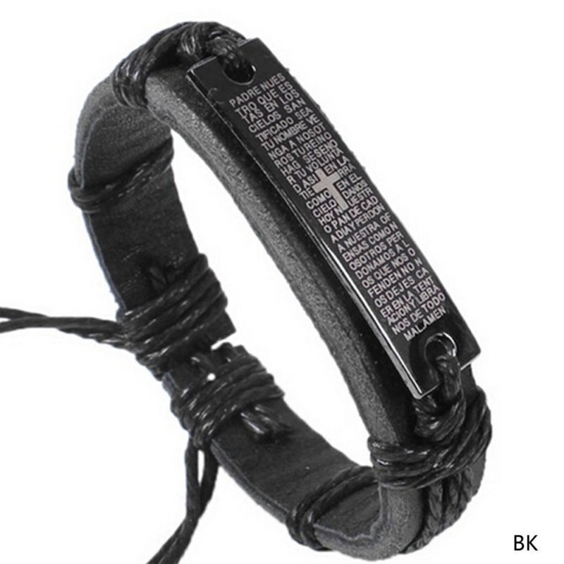 Vòng đeo tay hình chữ thập thời trang dành cho nam và nữ