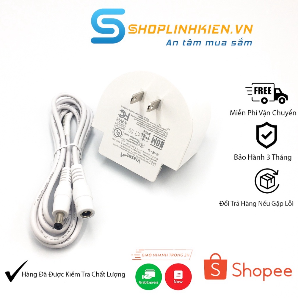 Bộ đổi nguồn 220V về 5V 2.5A 5.5x2.1mm Cho đầu android TV Box Cục Sạc 5V2A cho vũ trang điện tử hãng Viasat US