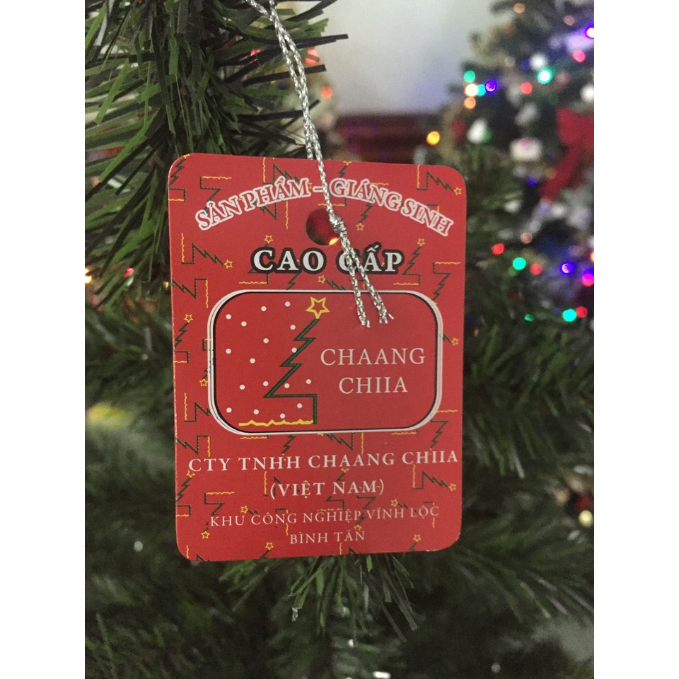 Cây Thông Noel Để Bàn 51Cm Màu Trắng Đế Nhựa Bọc Vải Đỏ