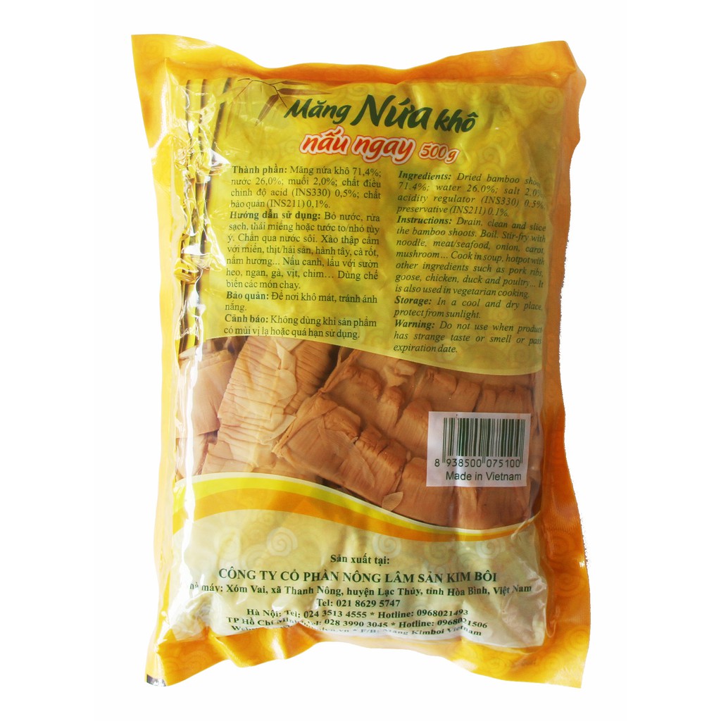 Măng Nứa Khô Nấu Ngay Kim Bôi 500g