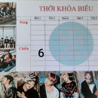 [MUA 1 TẶNG 1] Thời khóa biểu BTS