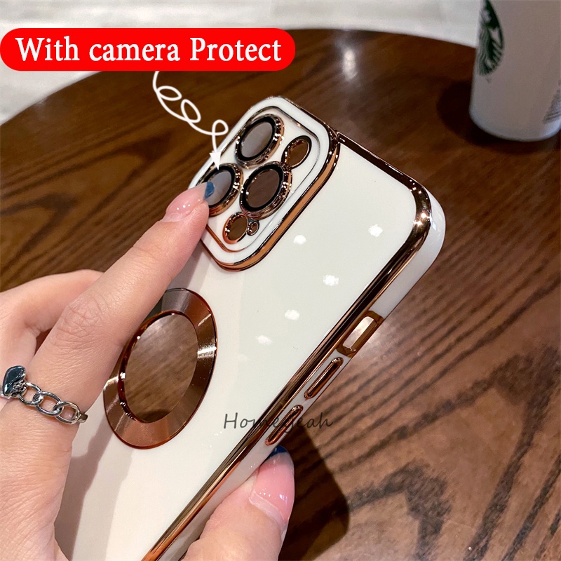 Ốp Điện Thoại Silicon Mềm Chống Sốc Có Khung Bảo Vệ Camera Cho iPhone 14 13 Pro Max 14 Plus