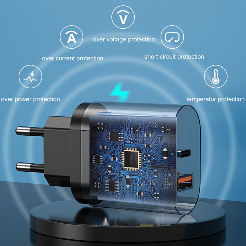 Củ Sạc Nhanh Cổng USB + PD / USB C Cho iPhone iPadHuawei Xiaomi