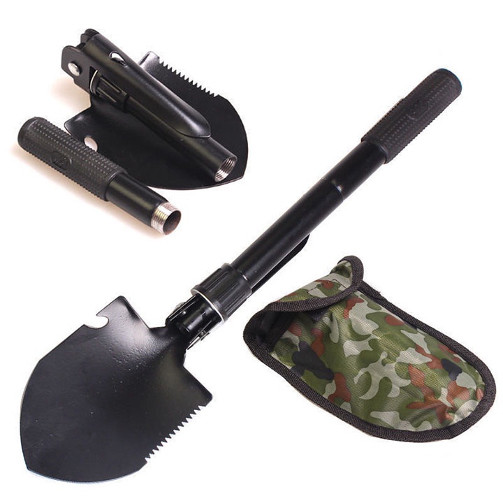 Xẻng Quân Dụng 5 Trong 1 Mini Làm Vườn Du Lịch Phượt Đa Năng Gấp Gọn- NNTM