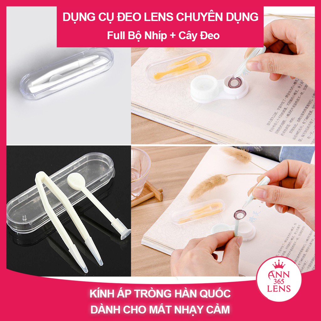 Full bộ nước nhỏ mắt đeo lens - nước ngâm rửa kính áp tròng chuyên dụng an toàn