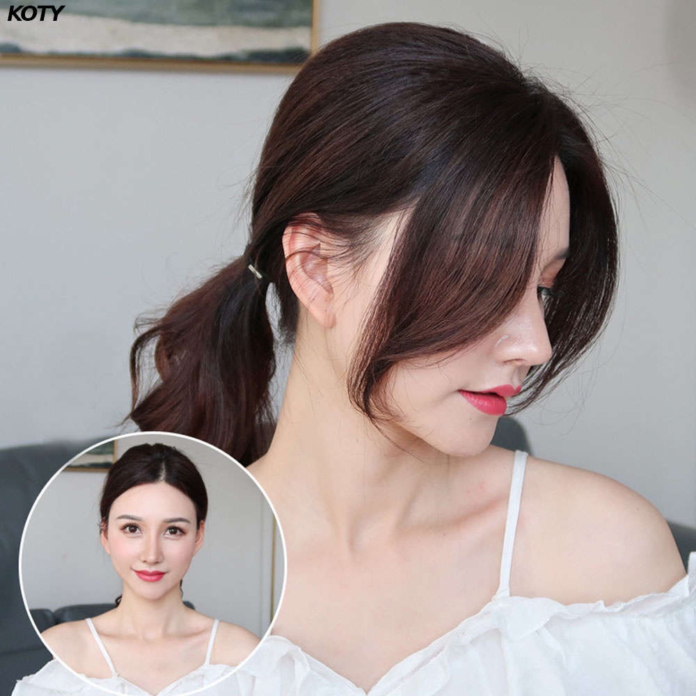 Set 2 tóc giả mái bay Hàn Quốc shop Koty, tóc giả kẹp mái dài sang chảnh cho nữ TG6