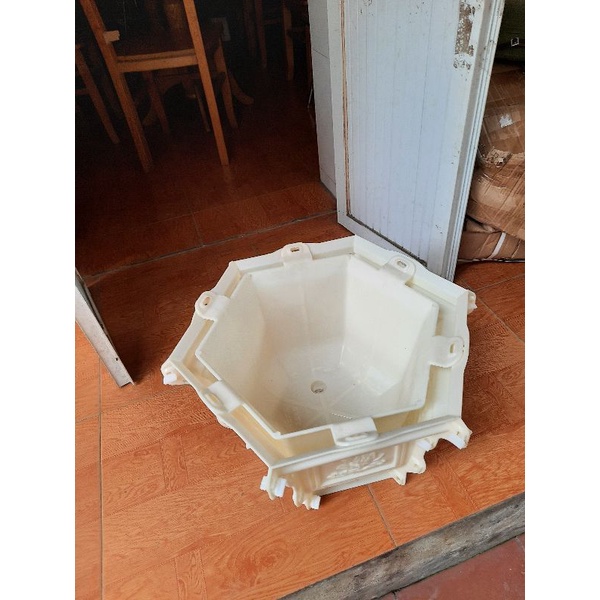 Khuôn đúc chậu lục giác rộng 42 cm nhựa abs có lòng trong