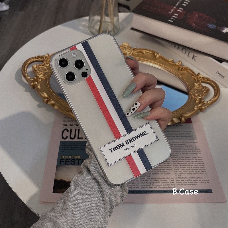 Ốp Lưng iPhhone Trong Suốt,Bảo Vệ Camera Slicon Kẻ Màu iP 7plus,8Plus,x,xs,xsmax,11,12,13,Pro,proMax