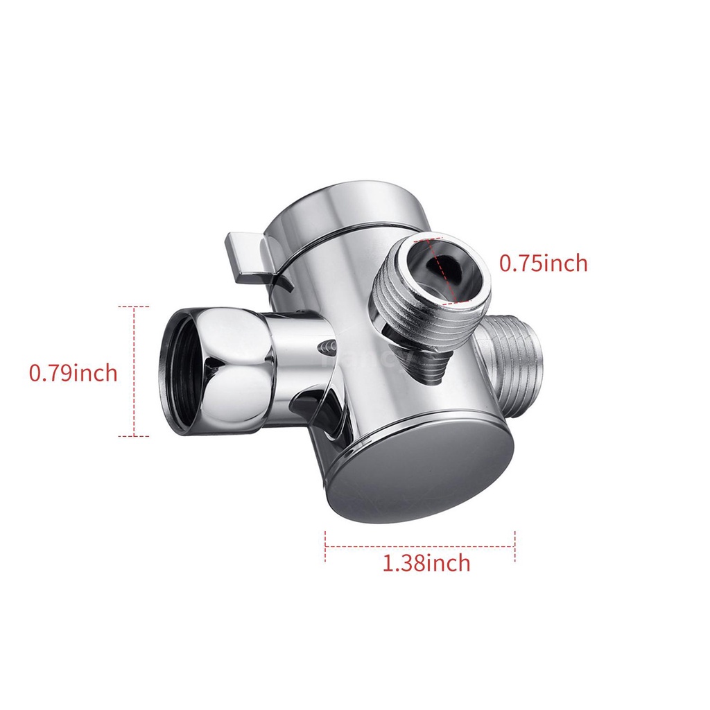 Van Chia Vòi Hoa Sen 3 Chiều G1 / 2 Bằng Chrome Thay Thế Tiện Dụng Cho Nhà Tắm
