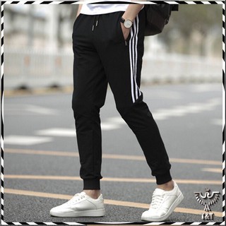 Quần jogger thun poly phối 3 sọc